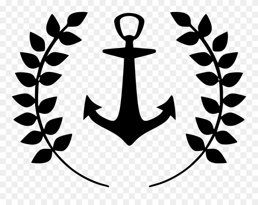 Anchor Laurels Sailor Marine - Sahara India Pariwar Logo Png Clipart