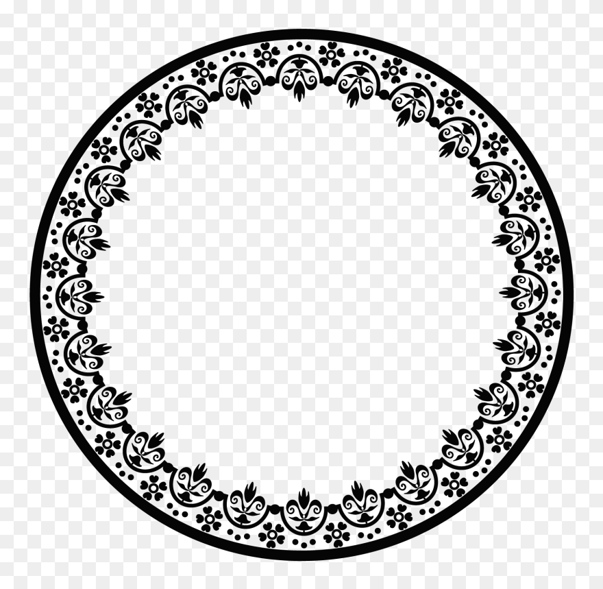 Circle Border Clip Art - Simple Circle Border Design - Png Download