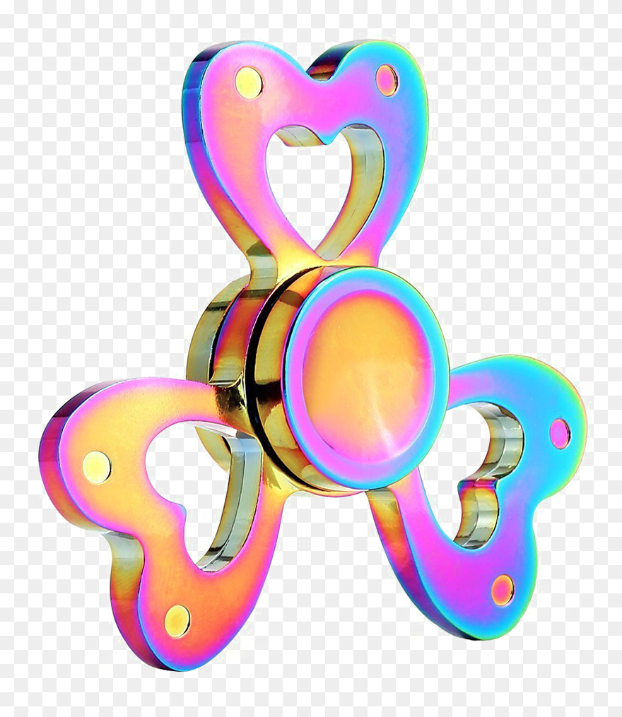 Rainbow Fidget Spinner Download Png Image - Love Fidget Spinner Clipart
