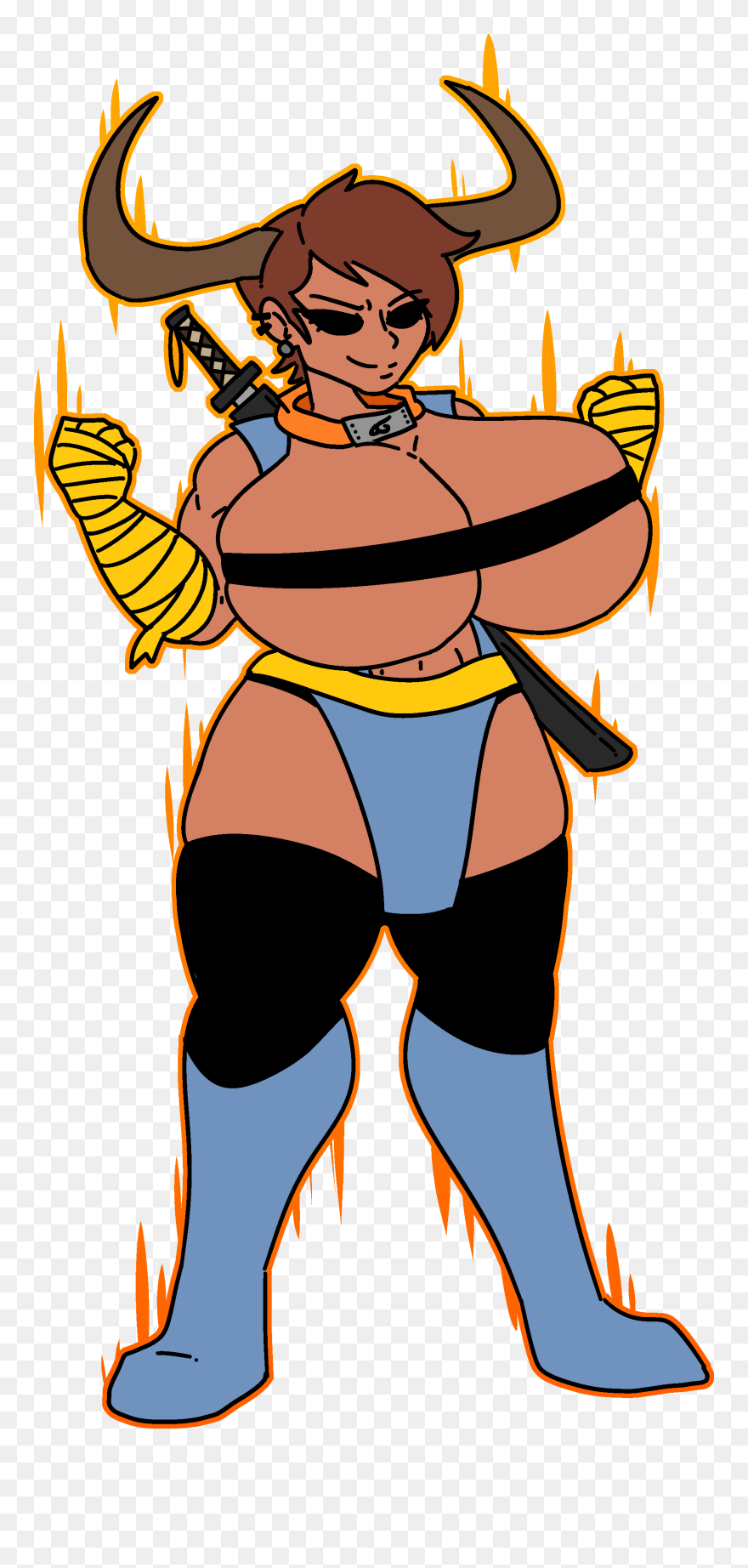 Ninja Girl - Cartoon Clipart