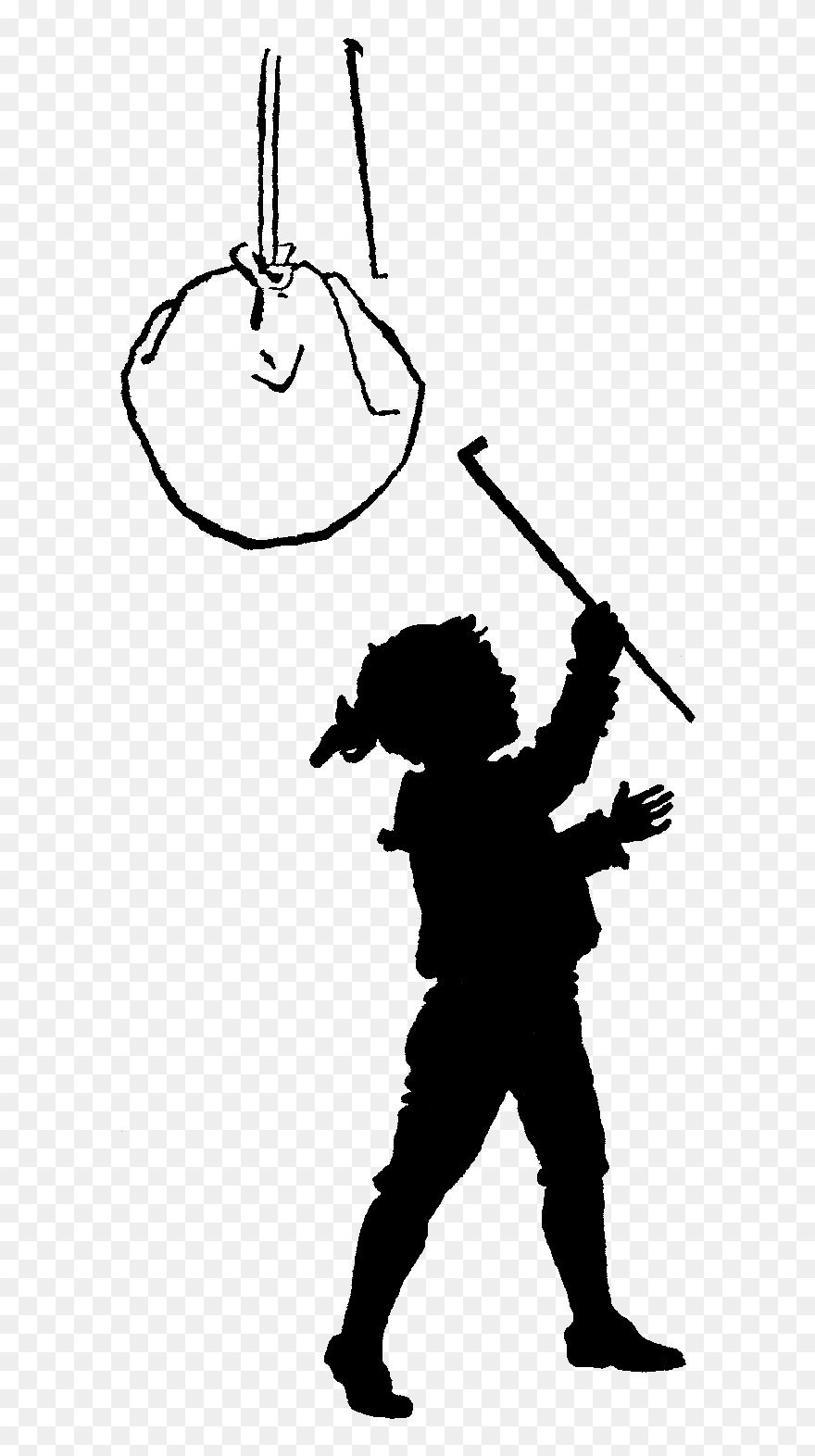 Digital Stamp Design - Silhouette Pinata Clipart