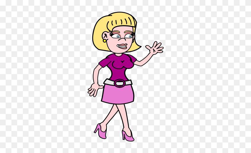 Miss Carrie In Purple Clipart