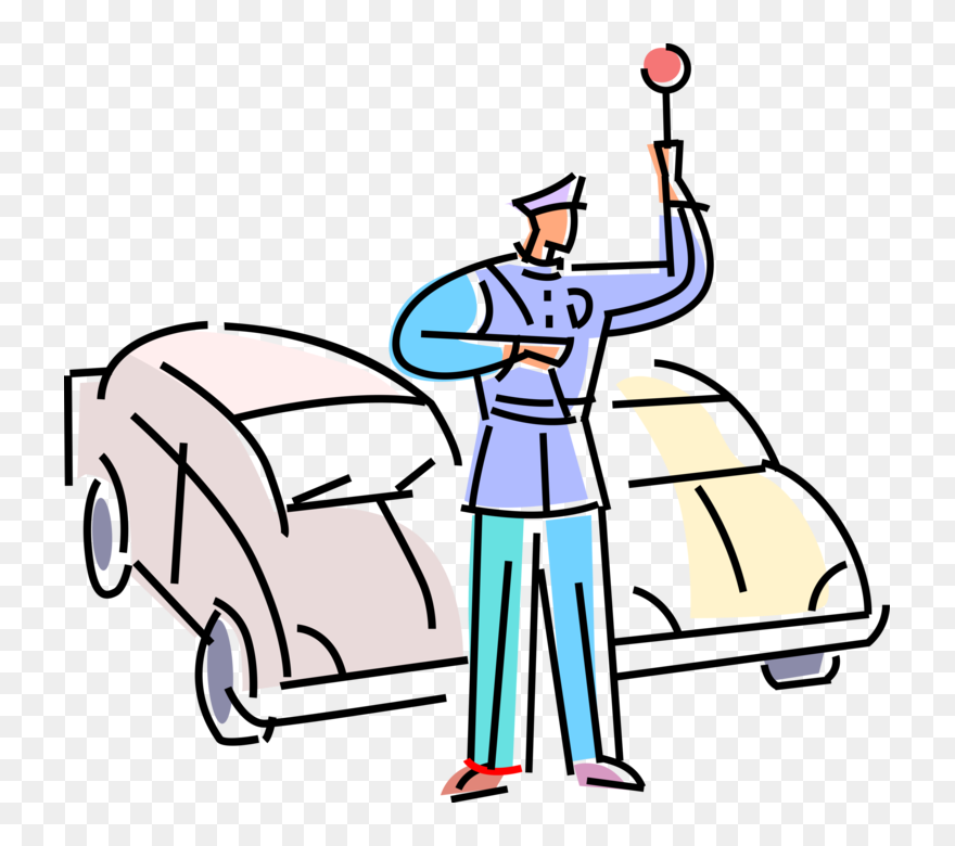 Transparent Traffic Control Clipart - Police Officer - Png Download