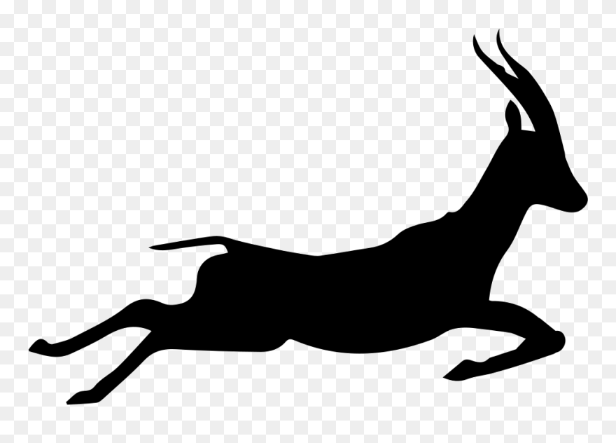 Gazelle Clip Art Vector Graphics Image Illustration - Gazelle Silhouette - Png Download