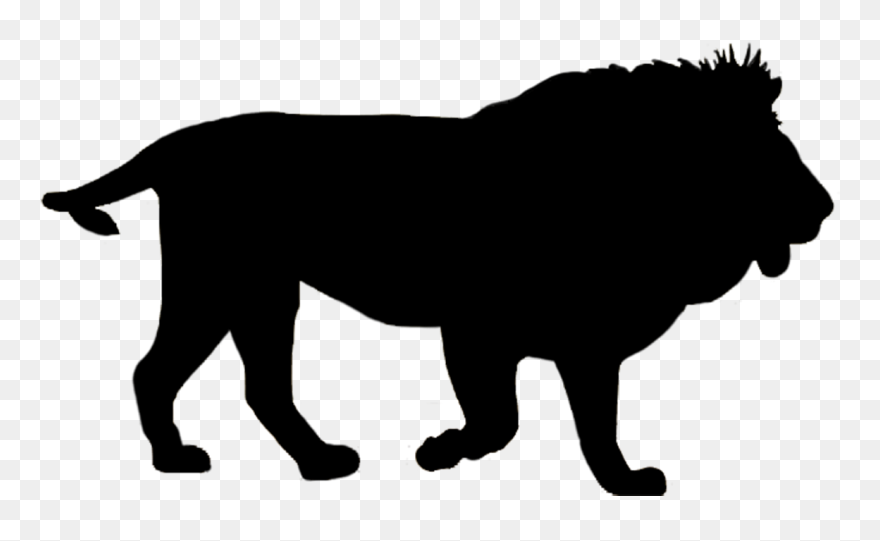 Lion Silhouette Related Keywords Suggestions - Black Lion Clip Art - Png Download