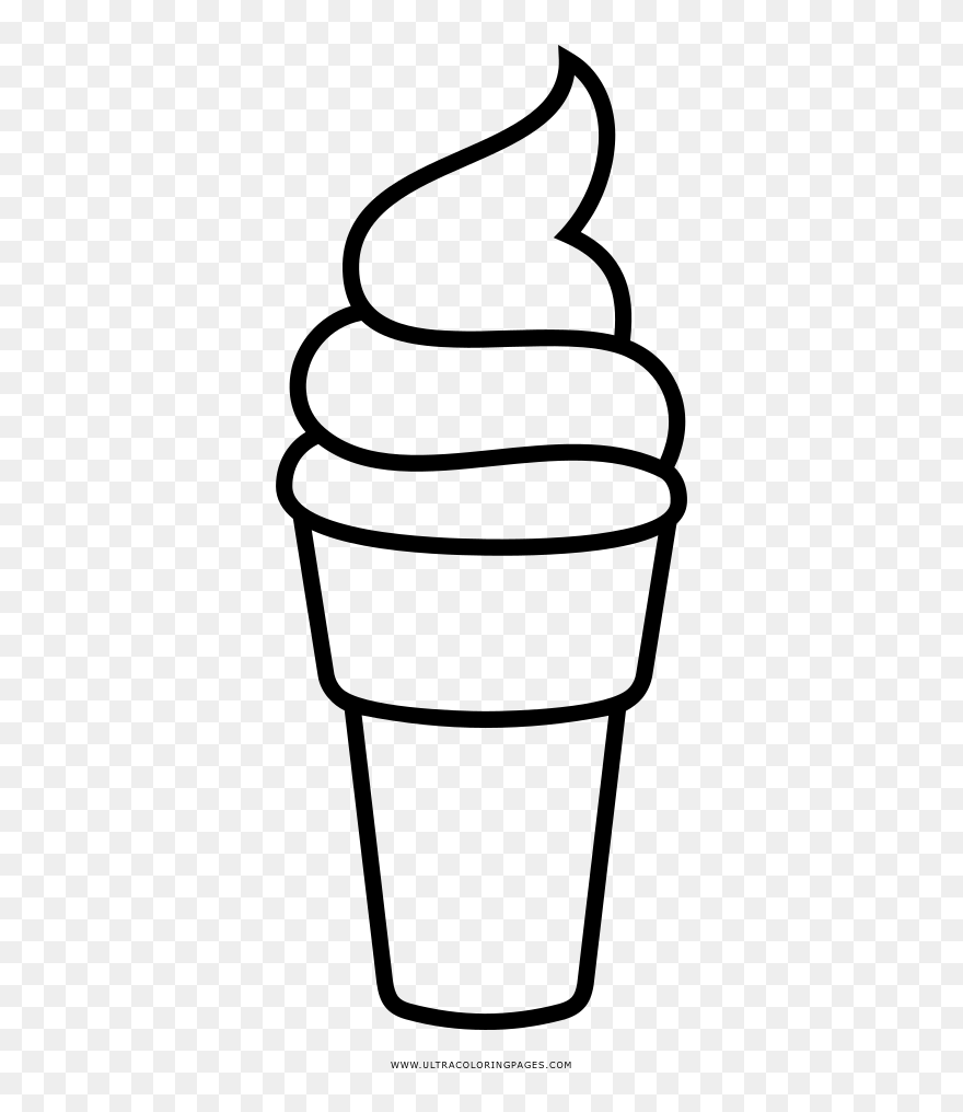 Ice Cream Cone Coloring Page - Draw A Ice Cream Cone Clipart