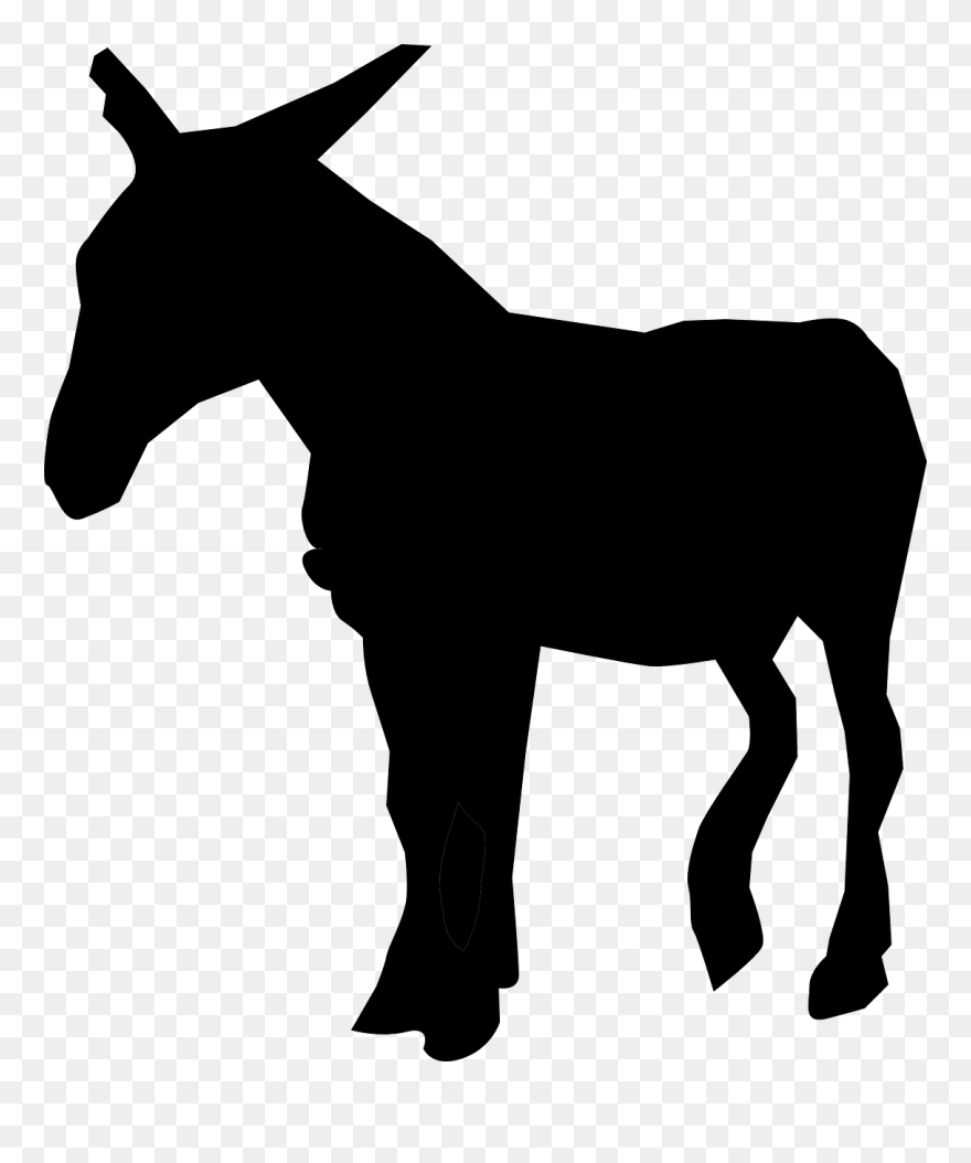 Donkey Clip Art - Donkey Black Clipart - Png Download