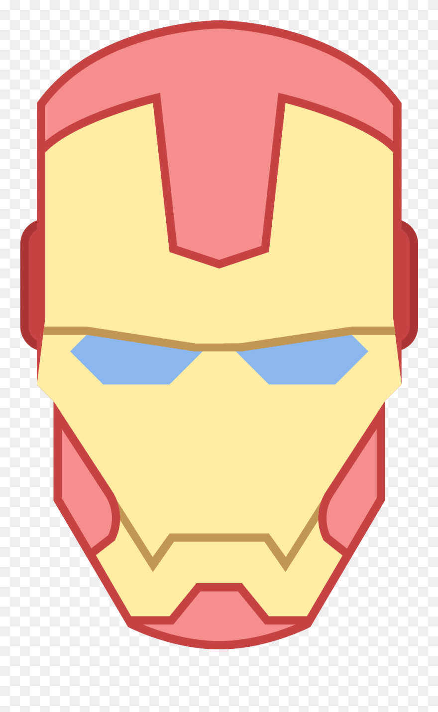 Masks Clipart Ironman - Iron Man Face Clipart - Png Download