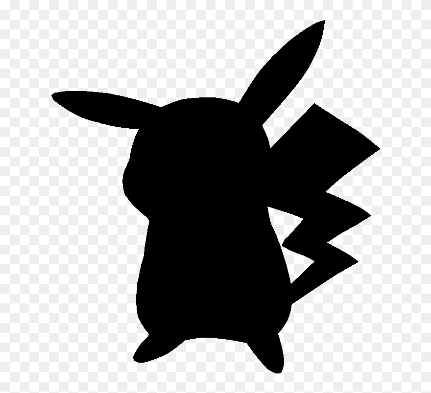 Pikachu Pokémon Go Silhouette Drawing - Pikachu Whos That Pokemon Clipart