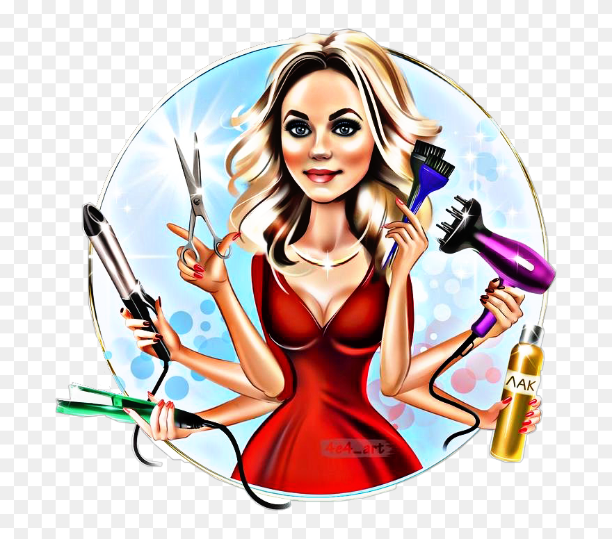#barber #hairdresser #blowdryer #curlingiron #straighthair - Парикмахера Clipart