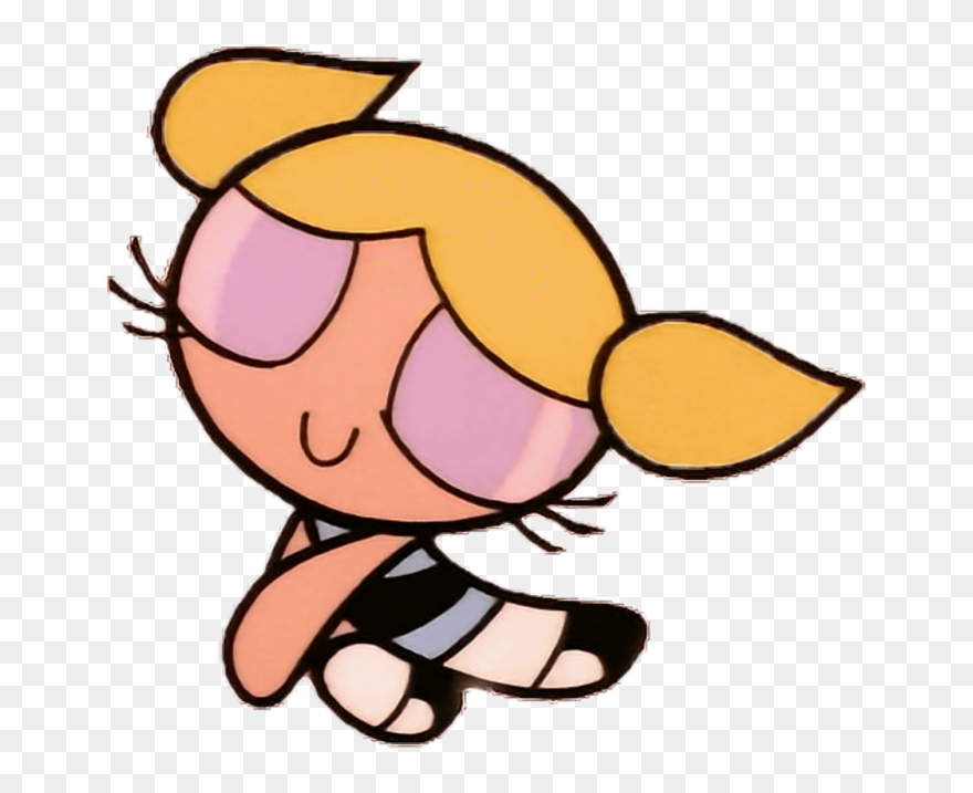 #powerpuffgirls #gold #crown #heart #heartcrown #goldfish - Bubbles Powerpuff Girls Sticker Clipart