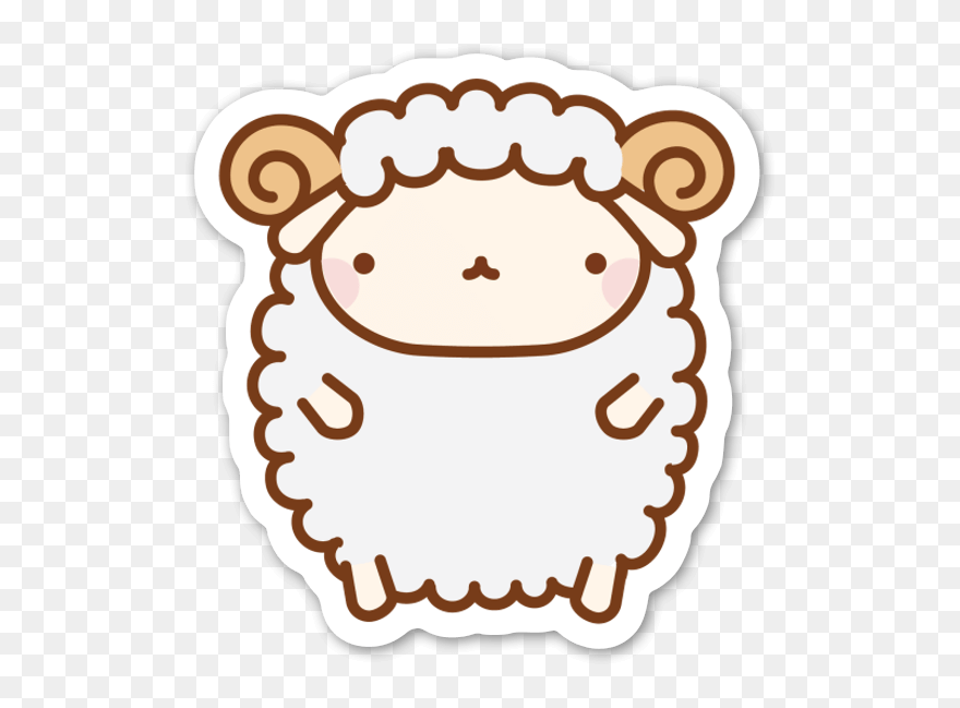 Cute Sheep Sticker - Sheep Kawaii Clipart