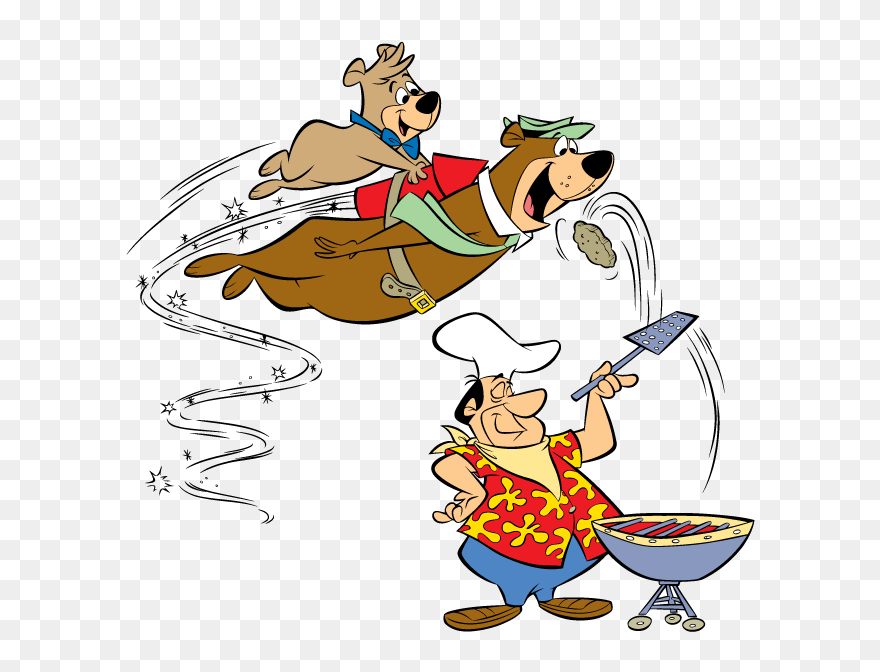 Football Punt Clipart Picture Black And White Stock - Yogi Bear Cook - Png Download