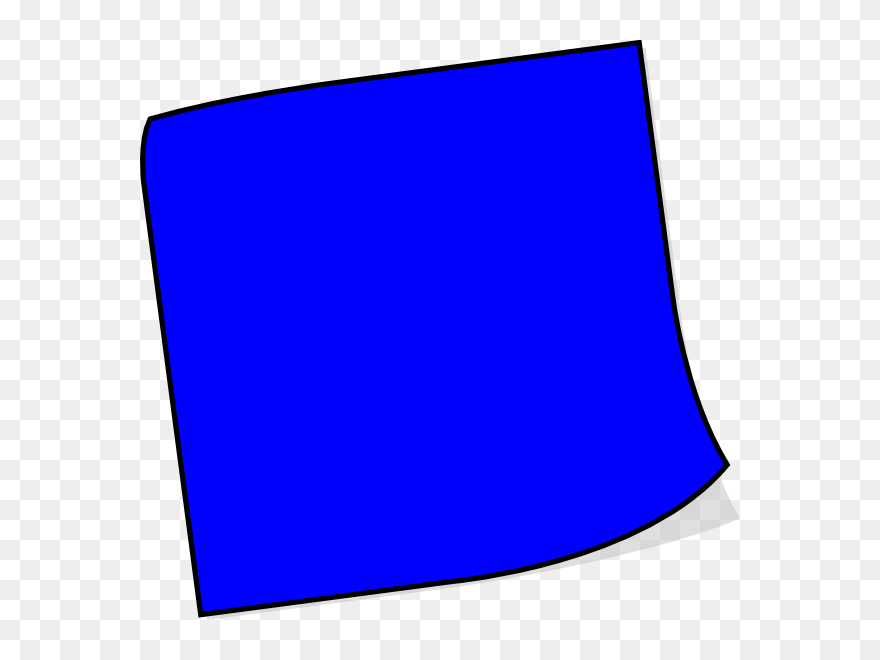 Blue Sticky Note Clip Art At Clker - Blank Post It Notes Clipart - Png Download