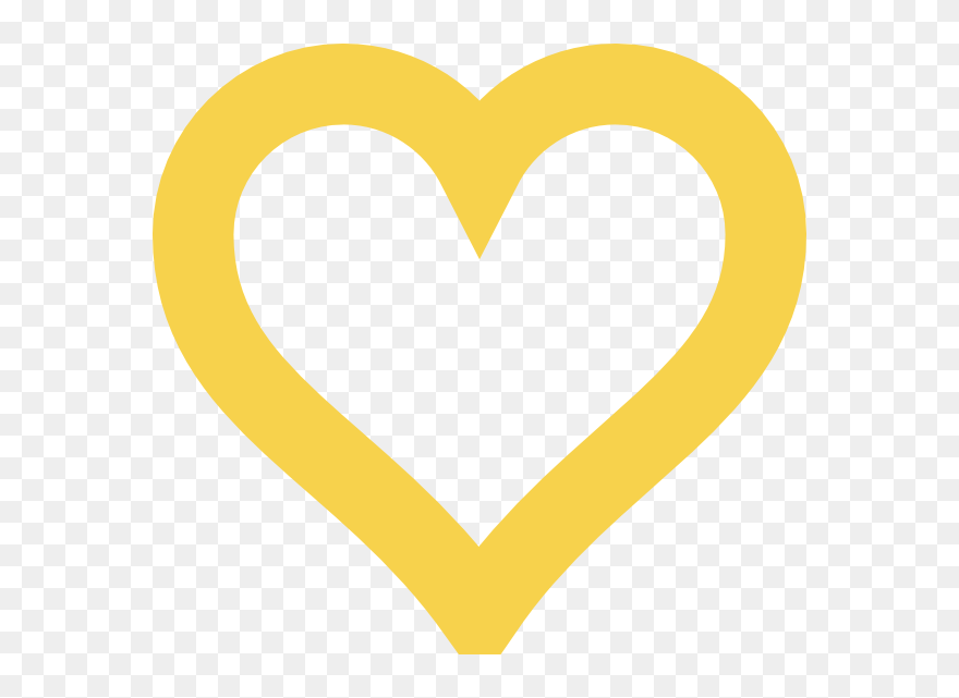 How To Set Use Thick Light Gold Heart Clipart , Png - Yellow And Black Heart Transparent Png