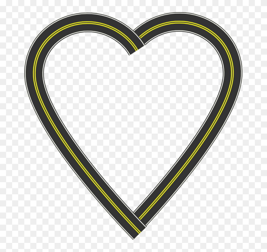 Heart,angle,area - Road Heart Clipart - Png Download