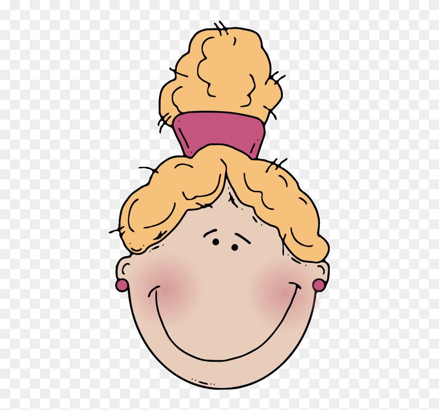 Transparent Throat Clipart - Hair Pulled Back Cartoon - Png Download