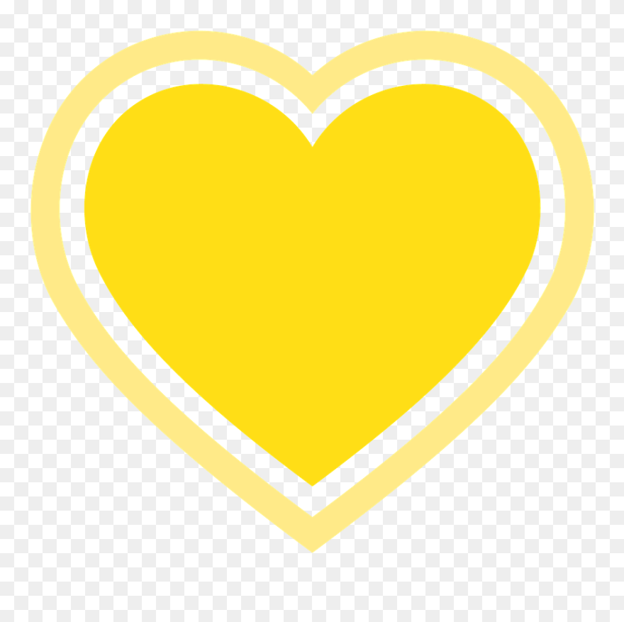 Heart Clipart Yellow - Png Download