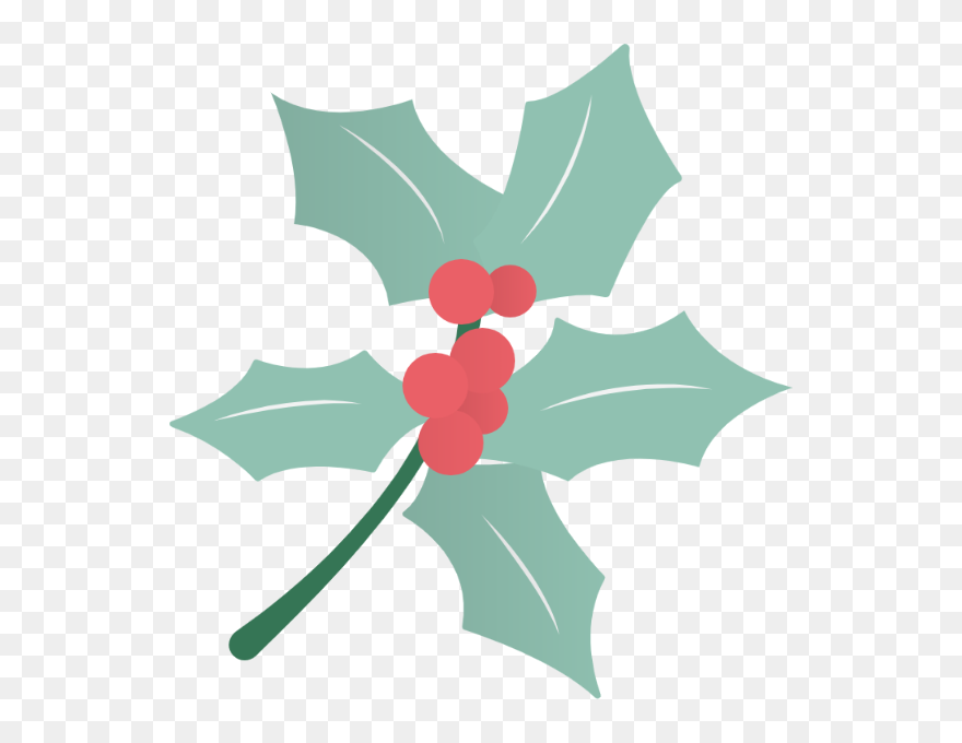 Transparent Holly Vector - Illustration Clipart