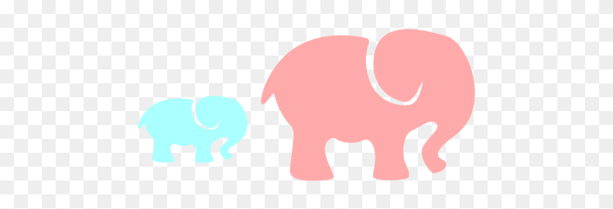 Scalable Vector Graphics Clip Art Mother Elephant - Clipart Mama And Baby Elephants - Png Download