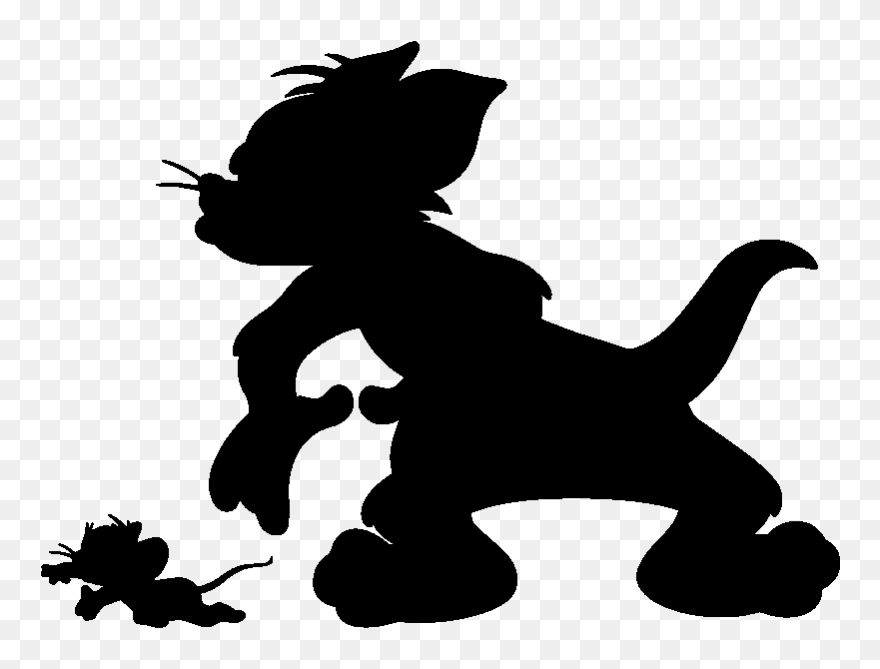 Tom Cat Tom And Jerry Silhouette Stencil - Völklingen Ironworks Clipart