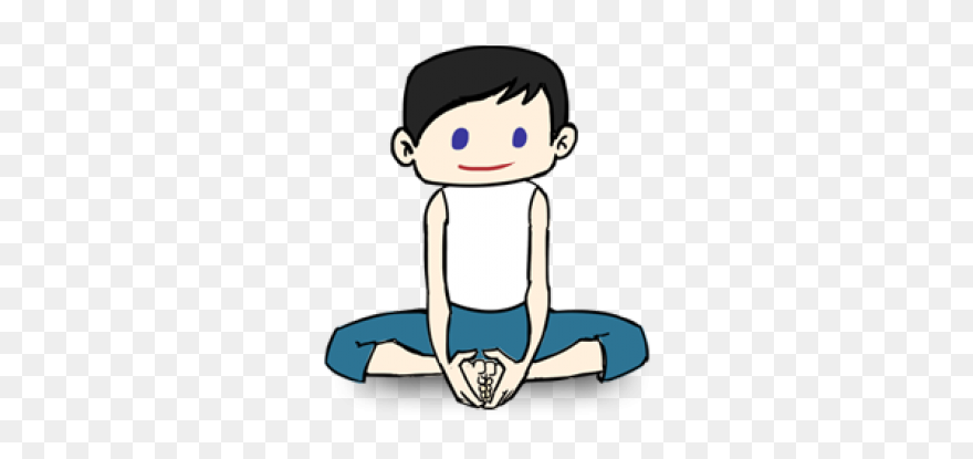 Kids Yoga Clipart Sitting - Png Download