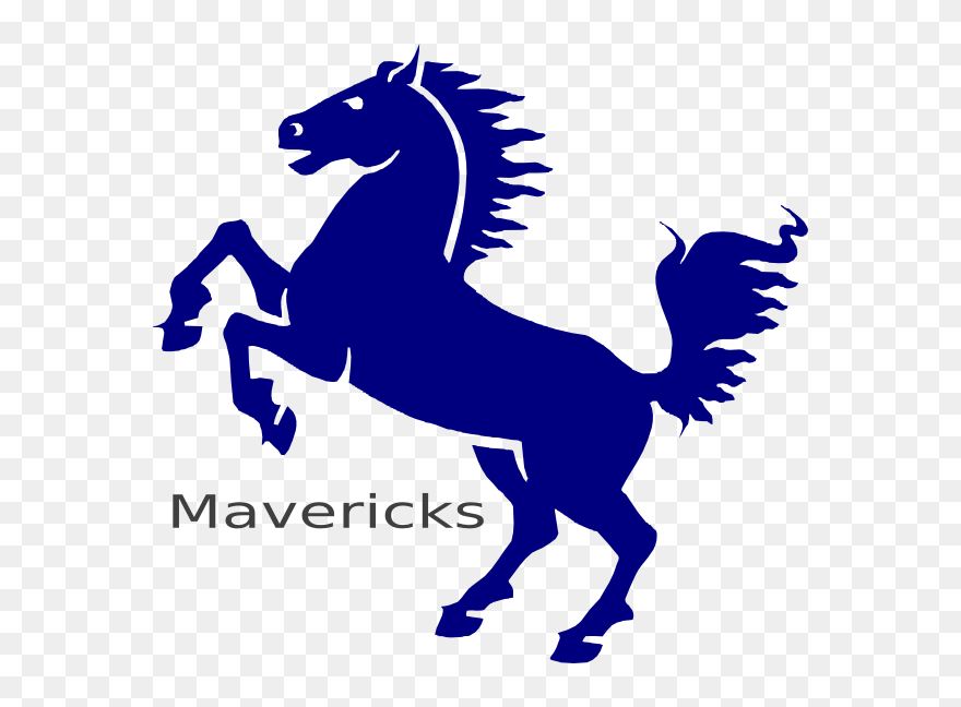 Mavericks Clip Art At - Blue Horse Clipart - Png Download