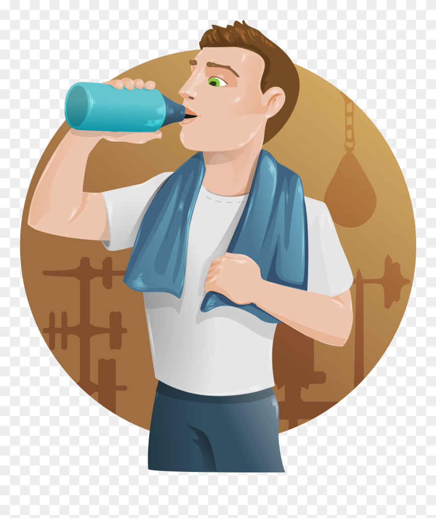 Drinking Water Vector Png Clipart