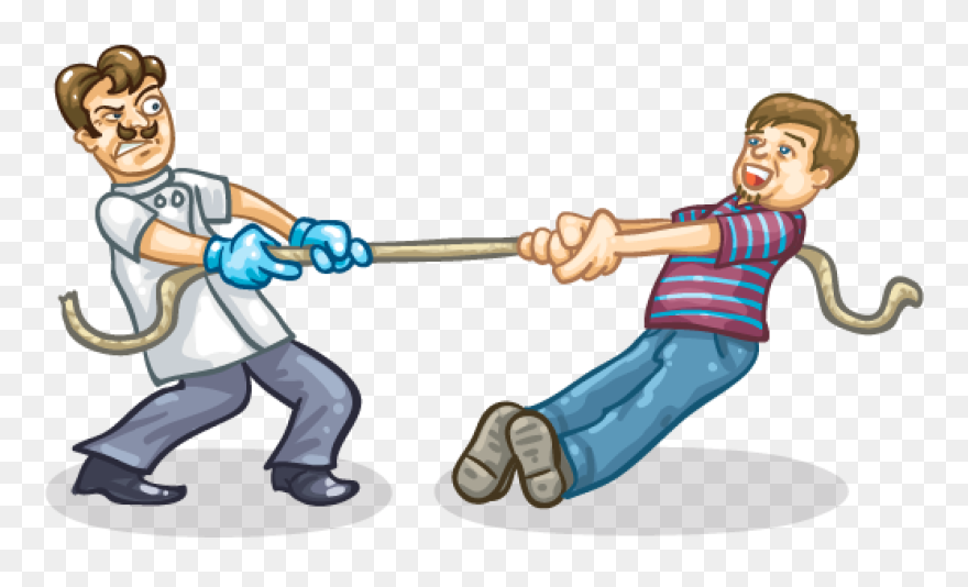 Total War Clipart Tug War - Tug Of War Cartoon - Png Download