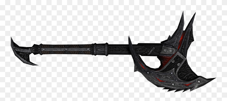 Daedric War Axe, One Of The Best War Axes In Skyrim Clipart