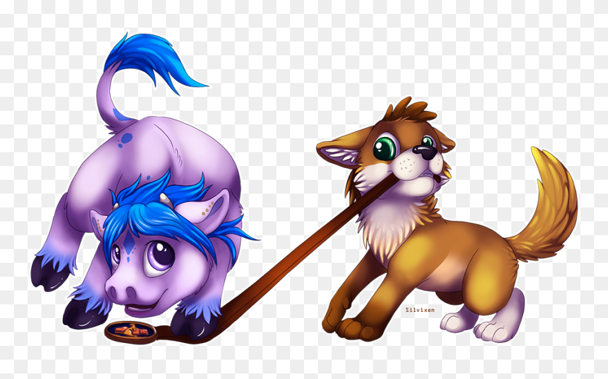 Chibi Tug O War - Cartoon Clipart