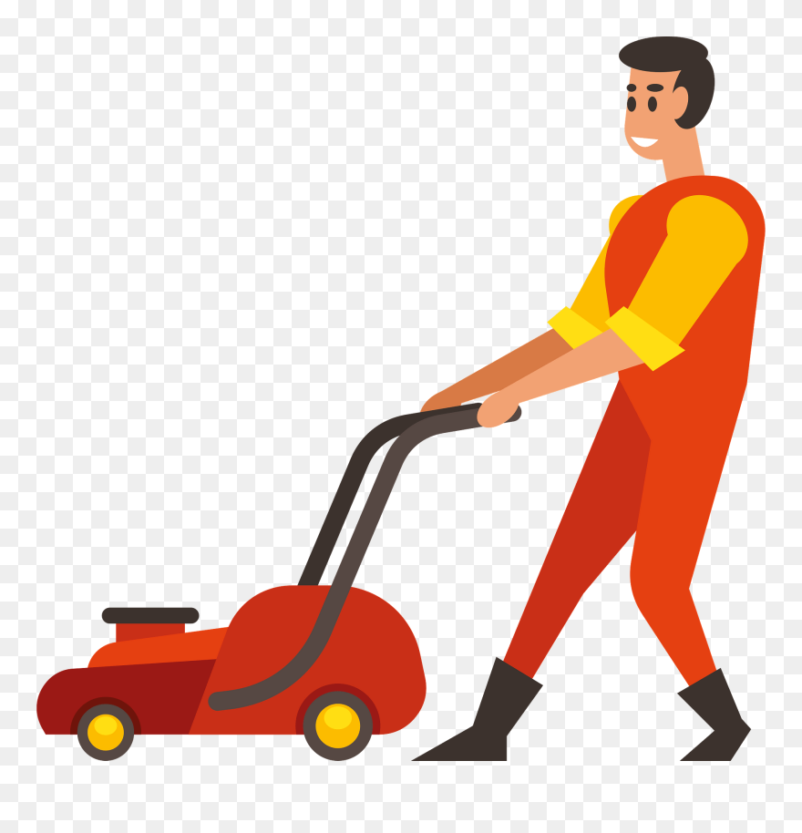 Walk-behind Mower Clipart