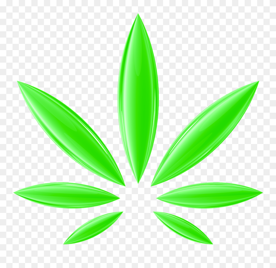Cannabis Hemp Ganja Herb Bud Png Image - Glowing Marijuana Leaf Transparent Background Clipart