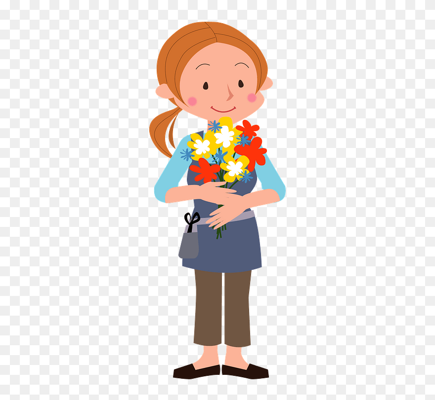 Florist Woman Clipart - Illustration - Png Download