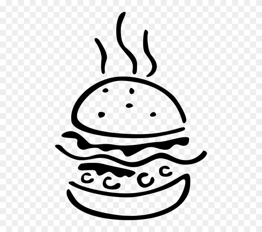 Vector Illustration Of Fast Food Hamburger Meal In - Hamburger Png Vector Clipart