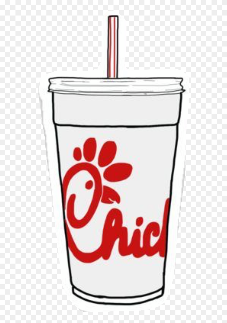 #vsco #aesthetic #chickfila #drink #red #white #straw - Chick Fil A Sticker Clipart