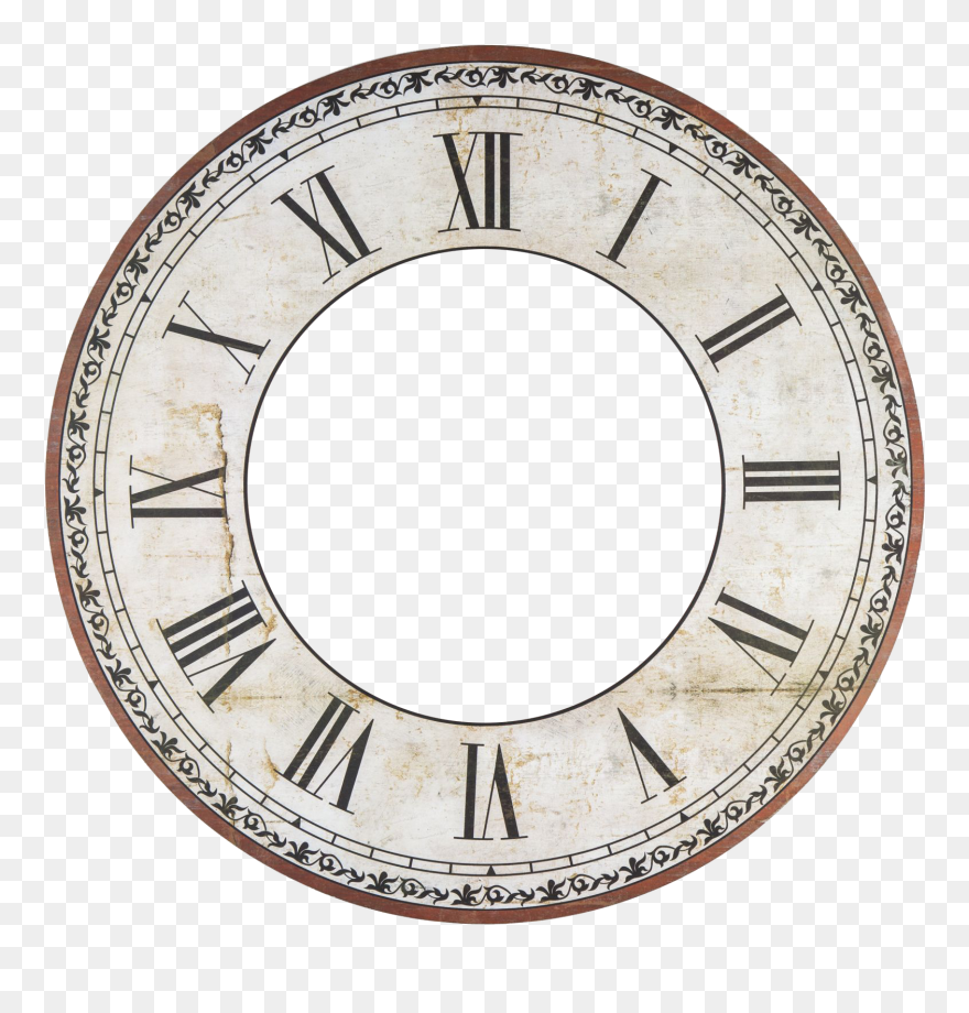 Old Clock Without Hands Clipart