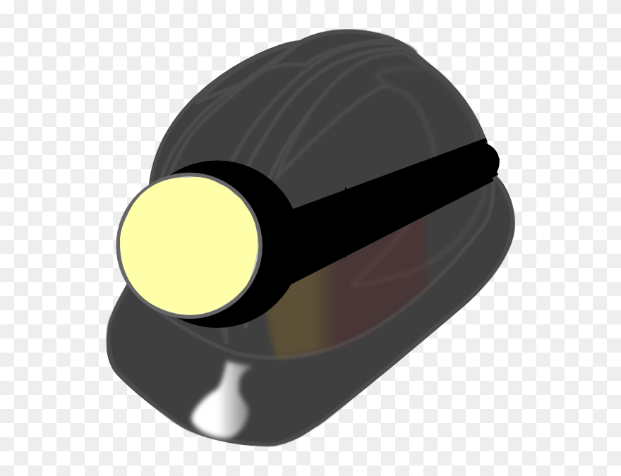 Light Hard Hat Clip - Miner Hat Clipart - Png Download