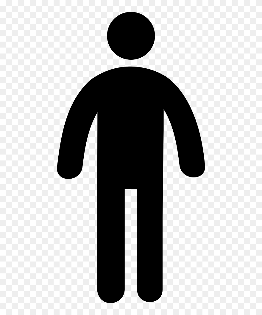 Standing Frontal Man Silhouette Svg Png Icon Free Download Clipart