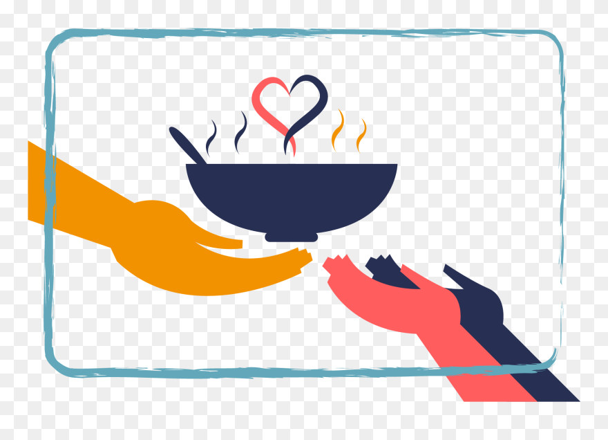 Love Food Hate Waste-01 - Giving Food Clip Art - Png Download