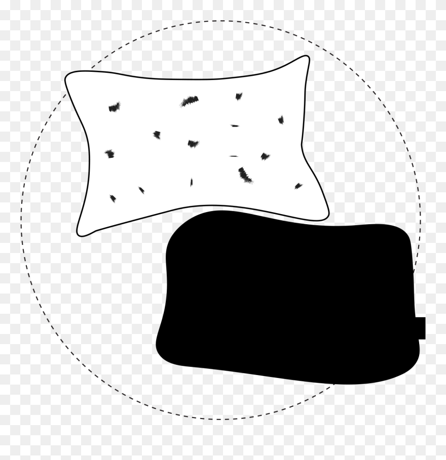 Black Pillow Hides Drool, Zit Cream, And Last Nights - Cushion Clipart