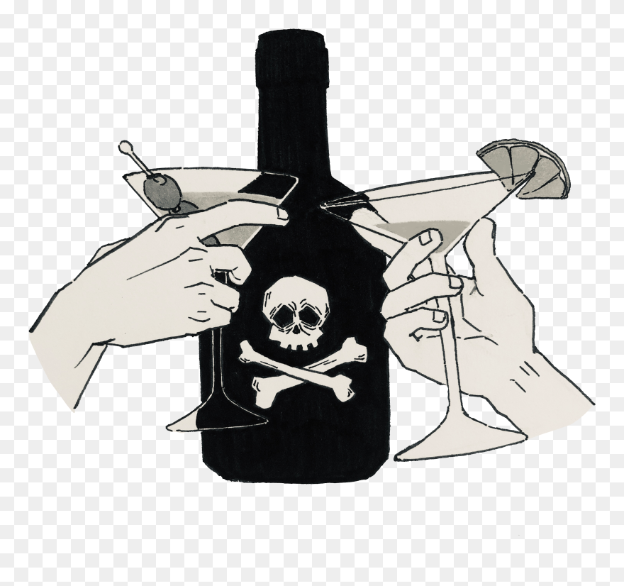 Even Light Drinking Increases Chance Of Early Death - Illustration Clipart
