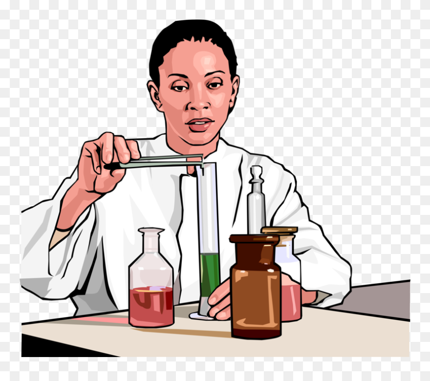 Vector Illustration Of Laboratory Research Chemist - Clipart Chemistry Lab - Png Download