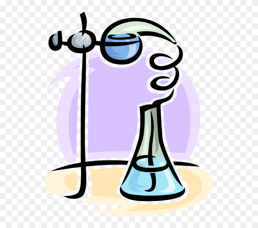 Vector Illustration Of Laboratory Beaker Glassware - Beaker Clipart