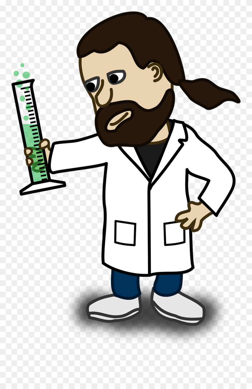 Chemicals,chemist,comic Tube,free Vector Graphics,free - Scientist Transparent Clipart