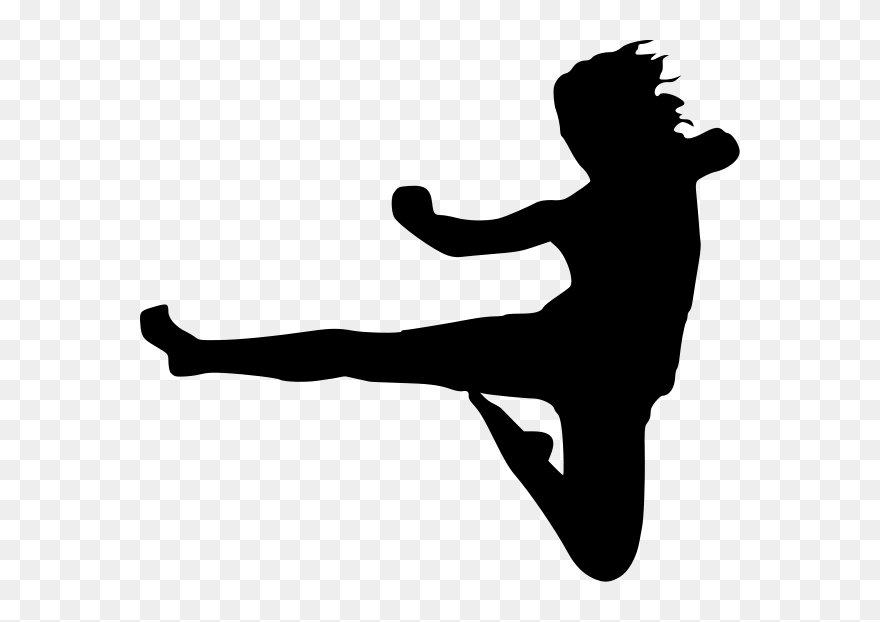 Karate Clipart Ninja Kick - Taekwondo Clipart - Png Download