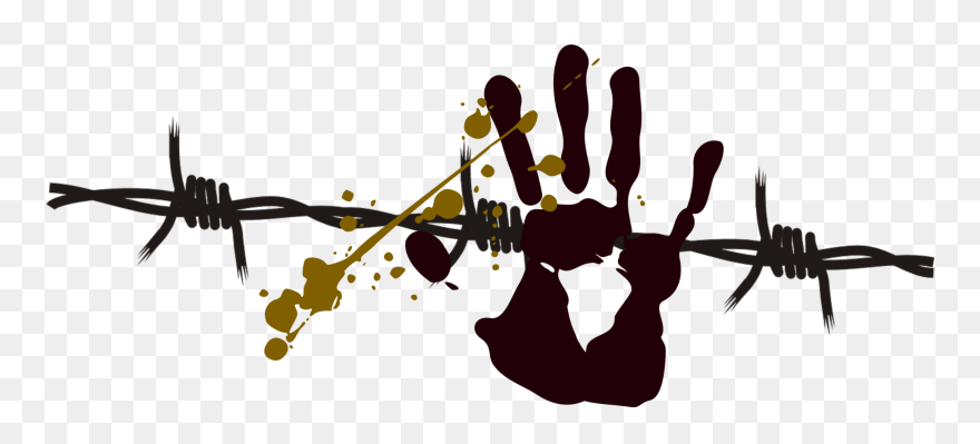 #barbwire #hand #blood #keepout - Transparent Background Barbed Wire Clipart - Png Download