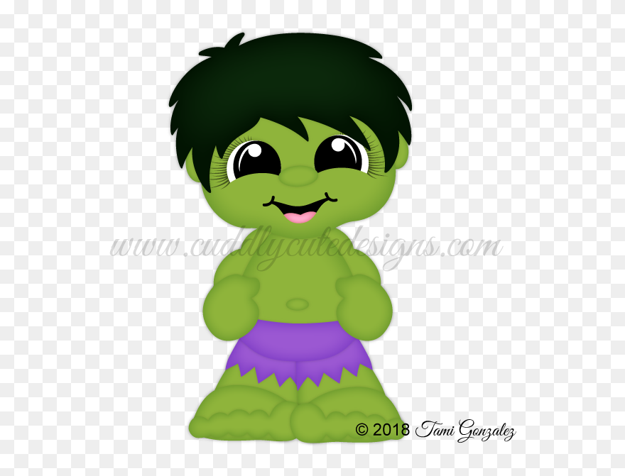 Baby Hulk Marvel Characters Clipart Svg Library Stock - Baby Hulk Cute Png Transparent Png