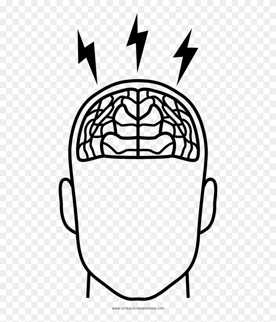 Headache Coloring Page - Dolor Dibujo Png Clipart