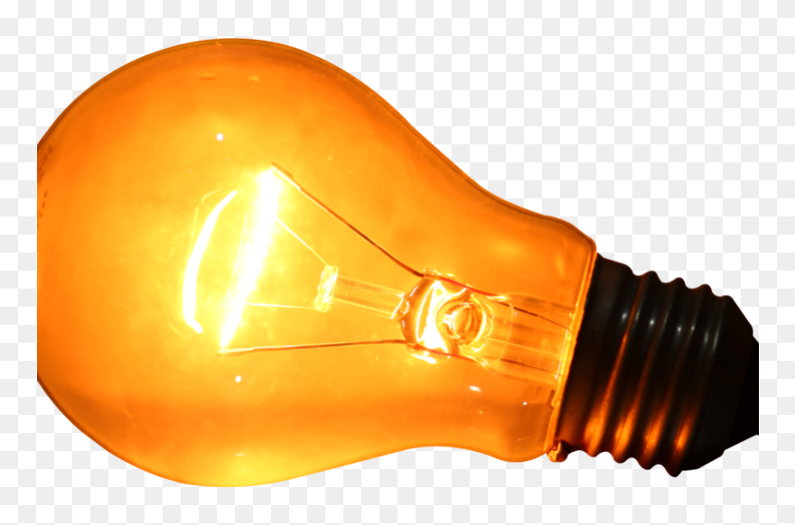 Glow Clipart Buld - Glowing Light Bulb Png Transparent Png